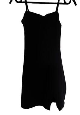 BP Cotton Black Slip Dress With Slit Size XXS